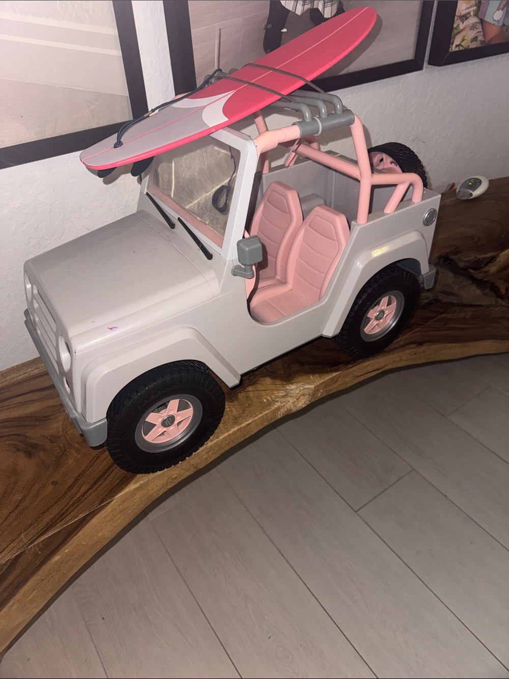 American Girl Pink Surfboard and Jeep & Teal Scooter Playset